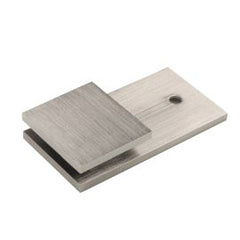 Bracket Square Glass to Wall 180 Degree Brushed Nickel