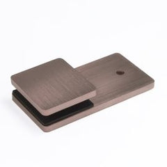 Bracket Square Glass to Wall 180 Degree Nero Brushed Bronze