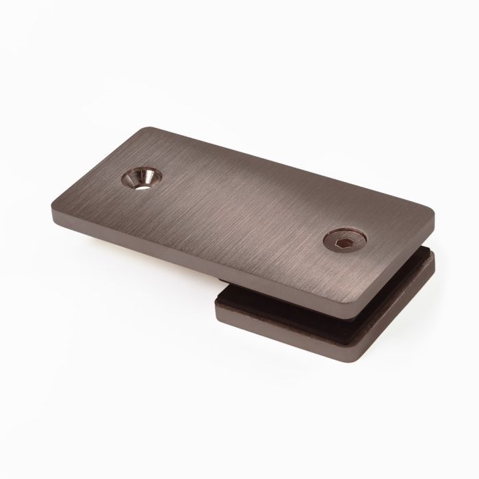 SB180SQBRZ – Bracket Square Glass to Wall 180 Degree Nero Brushed Bronze – supplier gallery view 2