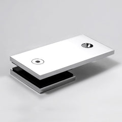 SB180SQC – Bracket Square Glass to Wall 180 Degree Chrome – supplier gallery view 2