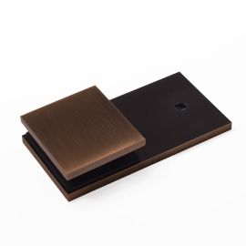 Bracket Square Glass to Wall 180 Degree Dark Antique Bronze