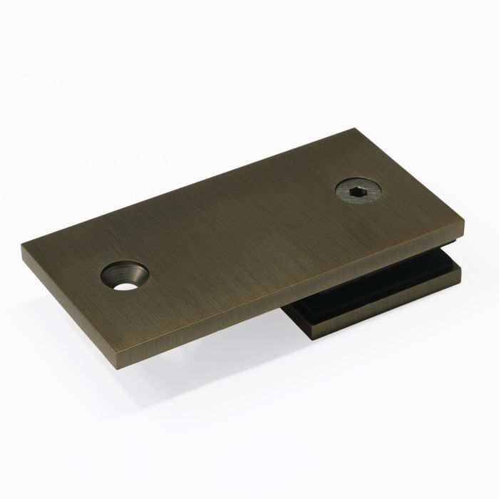 SB180SQDAS – Bracket Square Glass to Wall 180 Degree Dark Antique Brass – supplier gallery view 2