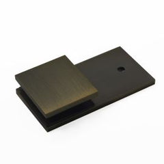 Bracket Square Glass to Wall 180 Degree Dark Antique Brass