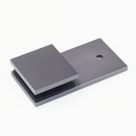Bracket Square Glass to Wall 180 Degree Gunmetal