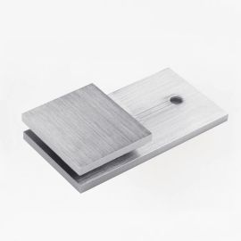 Bracket Square Glass to Wall 180 Degree Satin