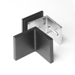 Forge Frameless Shower Screen Bracket Glass to Wall 90 Degrees Adjustable - Black