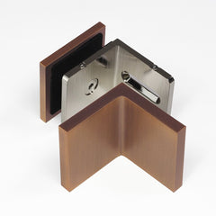 Bracket Glass to Wall 90 Degree Adjustable Brushed Rose Gold / Copper