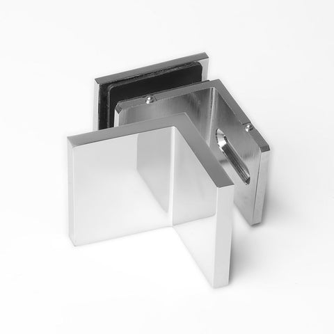 Forge Frameless Shower Screen Bracket Glass to Wall 90 Degrees Adjustable - Chrome