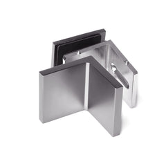 Forge Frameless Shower Screen Bracket Glass to Wall 90 Degrees Adjustable - Gunmetal Grey