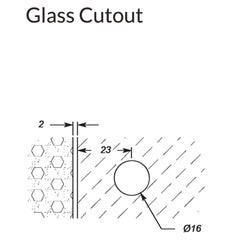 Forge Frameless Shower Screen Bracket Glass to Wall 90 Degrees Adjustable - Gunmetal Grey