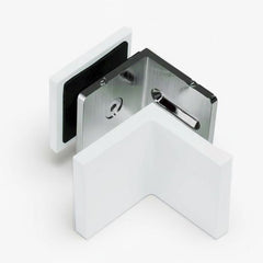 SB50ADJMW – Bracket Glass to Wall 90 Degree Adjustable Matt White – supplier gallery view 2