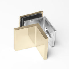 SB50ADJRPB – Bracket Glass to Wall 90 Degree Adjustable Raw Polished Brass – supplier gallery view 2