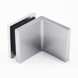 Bracket Glass to Wall 90 Degree Adjustable Satin