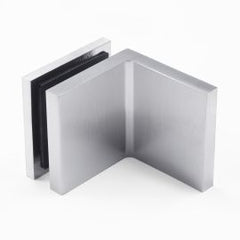 Bracket Glass to Wall 90 Degree Adjustable Satin