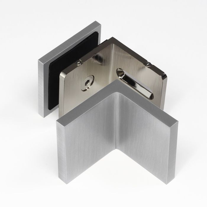 SB50ADJS – Bracket Glass to Wall 90 Degree Adjustable Satin – supplier gallery view 2