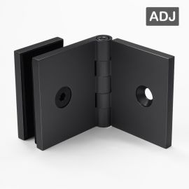 Bracket Square Glass to Wall Adjustable Angle Black