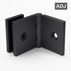Bracket Square Glass to Wall Adjustable Angle Black