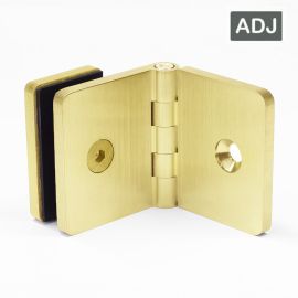 Bracket Square Glass to Wall Adjustable Angle Nero Brushed Gold
