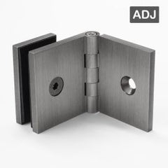 Bracket Square Glass to Wall Adjustable Angle Brushed Gunmetal