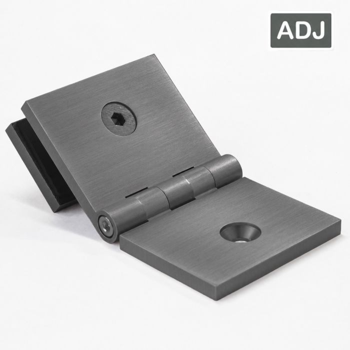 SB50CABBGM – Bracket Square Glass to Wall Adjustable Angle Brushed Gunmetal – supplier gallery view 2