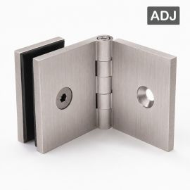 Bracket Square Glass to Wall Adjustable Angle Brushed Nickel