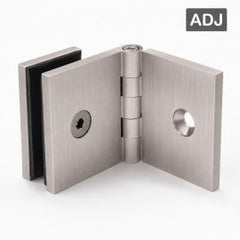 Bracket Square Glass to Wall Adjustable Angle Brushed Nickel