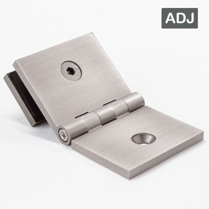 SB50CABBN – Bracket Square Glass to Wall Adjustable Angle Brushed Nickel – supplier gallery view 2