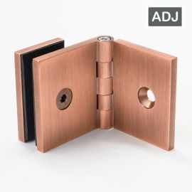 Bracket Square Glass to Wall Adjustable Angle Brushed Rose Gold