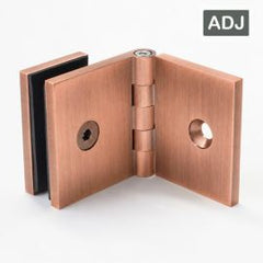 Bracket Square Glass to Wall Adjustable Angle Brushed Rose Gold