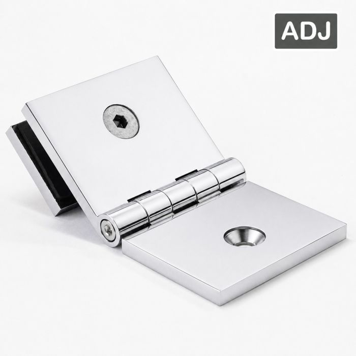 SB50CABC – Bracket Square Glass to Wall Adjustable Angle Chrome – supplier gallery view 2