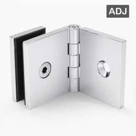 Bracket Square Glass to Wall Adjustable Angle Chrome