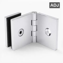 Bracket Square Glass to Wall Adjustable Angle Chrome