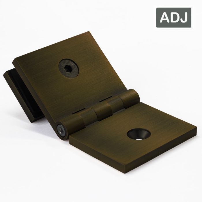 SB50CABDAS – Bracket Square Glass to Wall Adjustable Angle Dark Antique Brass – supplier gallery view 2