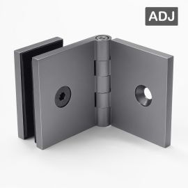 Bracket Square Glass to Wall Adjustable Angle Gunmetal