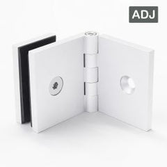 Bracket Square Glass to Wall Adjustable Angle Matt White