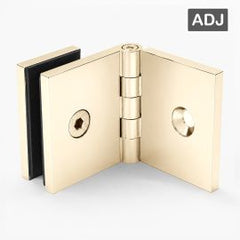 Bracket Square Glass to Wall Adjustable Angle Raw Polished Brass