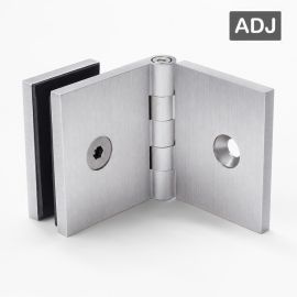 Bracket Square Glass to Wall Adjustable Angle Satin