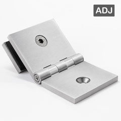 SB50CABS – Bracket Square Glass to Wall Adjustable Angle Satin – supplier gallery view 2