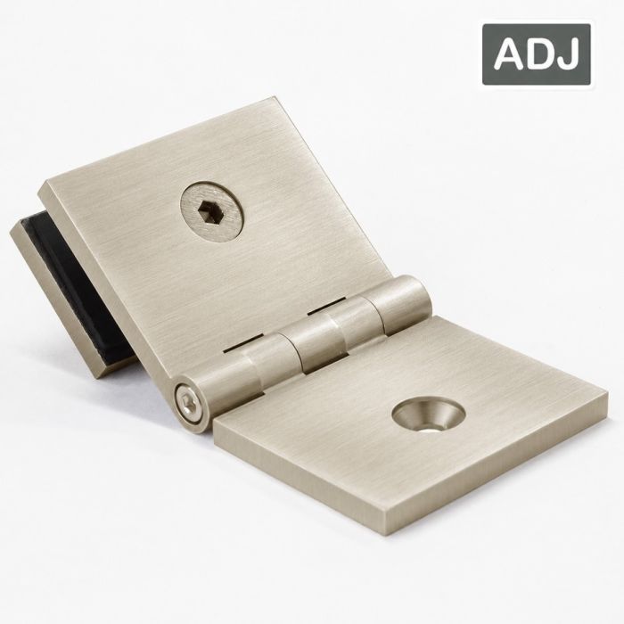 SB50CABWBN – Bracket Square Glass to Wall Adjustable Angle Warm Brushed Nickel – supplier gallery view 2
