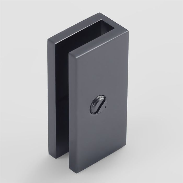 SB6SQGM – U Bracket Square 6mm Glass Gunmetal – supplier gallery view 2