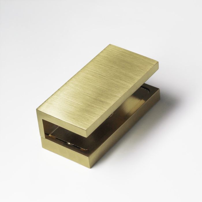 SBC10SQBG – U Bracket Concealed Screw Square Nero Brushed Gold – supplier gallery view 2