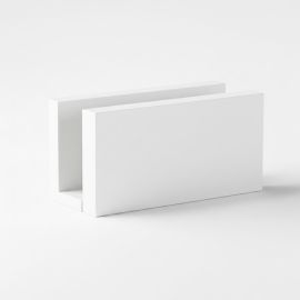 U Bracket Concealed Screw Square Matt White