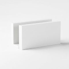 U Bracket Concealed Screw Square Matt White