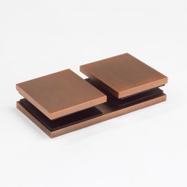 Bracket Square Glass to Glass 180 Degree Antique Bronze