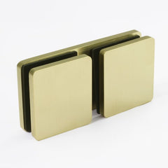 SBD180SQBG – Bracket Square Glass to Glass 180 Degree Nero Brushed Gold – supplier gallery view 2