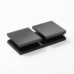 Bracket Square Glass to Glass 180 Degree Brushed Gunmetal