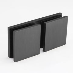 SBD180SQBGM – Bracket Square Glass to Glass 180 Degree Brushed Gunmetal – supplier gallery view 3