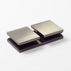 Bracket Square Glass to Glass 180 Degree Brushed Nickel