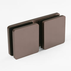SBD180SQBRZ – Bracket Square Glass to Glass 180 Degree Nero Brushed Bronze – supplier gallery view 2