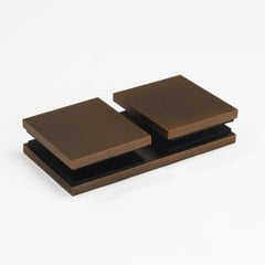 Bracket Square Glass to Glass 180 Degree Dark Antique Bronze